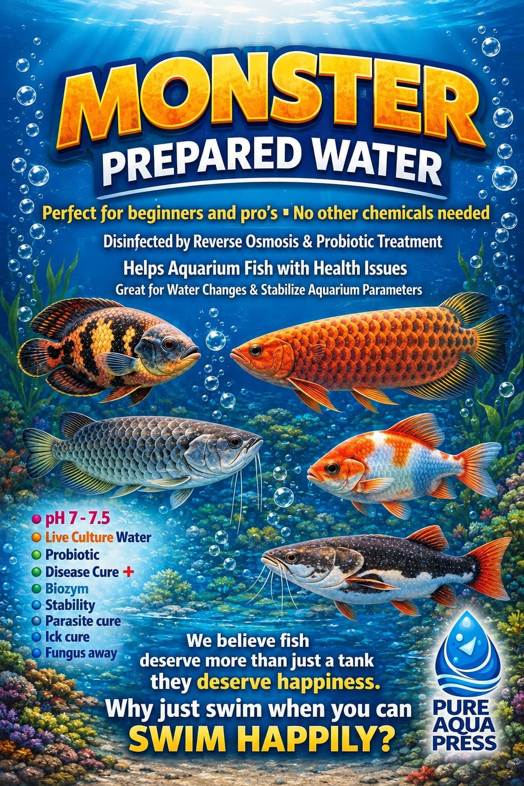 Pure Aqua Press Monster Prepared Water
